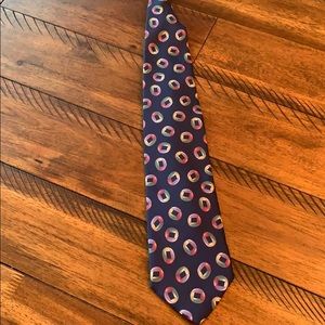 Structure Vintage Silk Tie Made in Italy Blue
